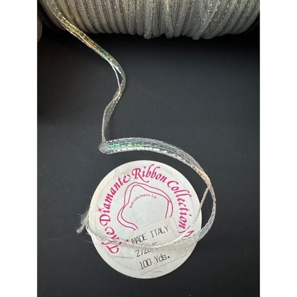 3 Spools 100 yds each Made in Italy Ribbon - Picture 2 of 2